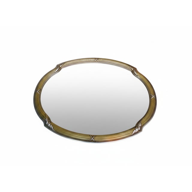1950s Vintage Oval Wall Mirror, 1950 For Sale - Image 5 of 5