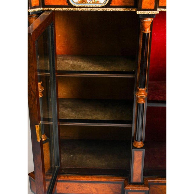 Victorian Burr Walnut & Sèvres Plaques Credenza For Sale - Image 18 of 18