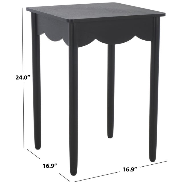 Contemporary Paislyn Accent Table in Matte Black For Sale - Image 3 of 7