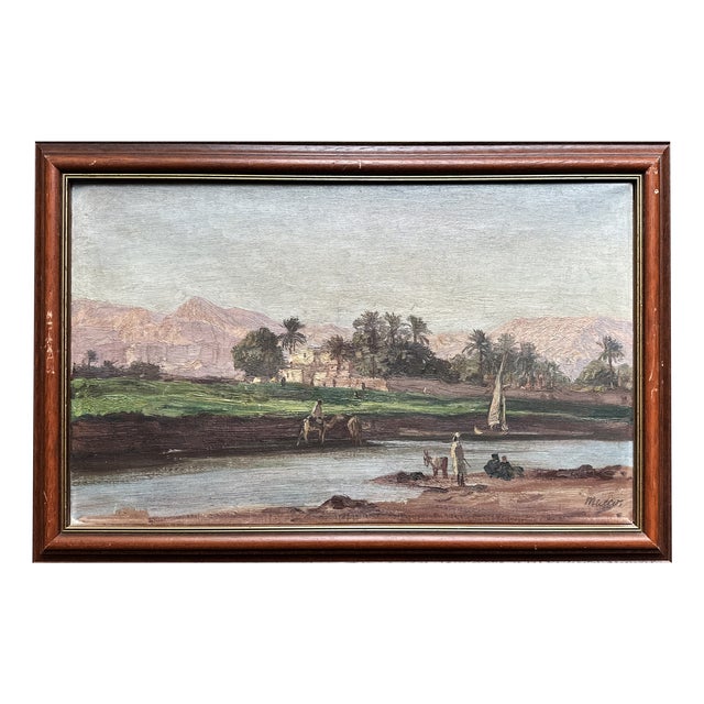 Georg Macco, Oriental Landscape, Oil on Canvas, Signed For Sale