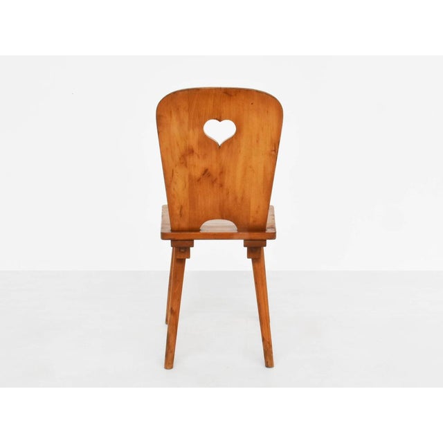 Brutalist Alpine Folk Art Chair, Switzerland, 1960s For Sale - Image 3 of 10