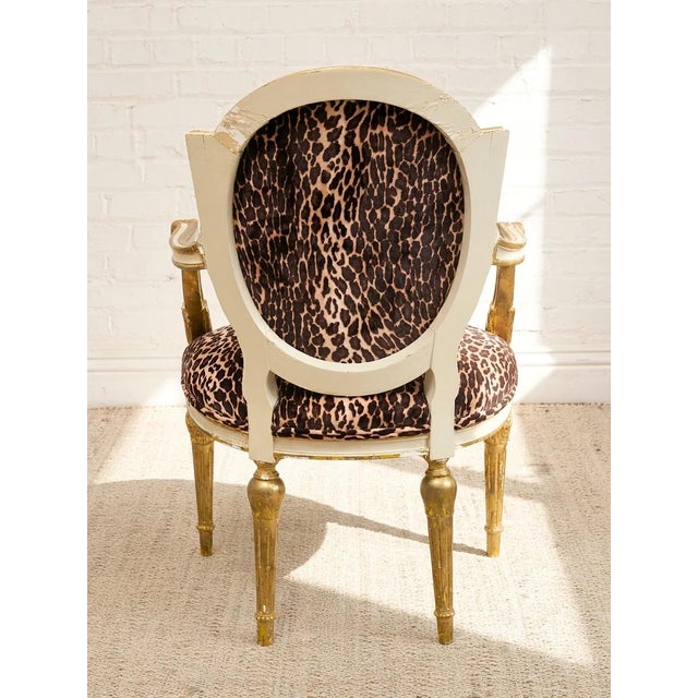 French Antique French Louis XVI Style Giltwood Armchair For Sale - Image 3 of 12