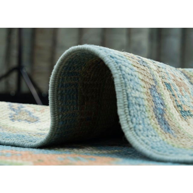 Textile Turkish Oushak Runner Rug 2'11" x 13'2" #17192 For Sale - Image 7 of 8