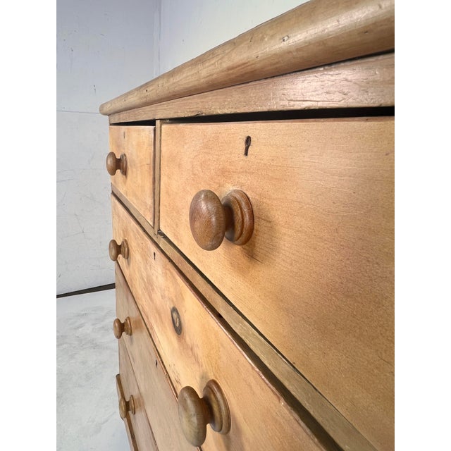 C. 1860s Antique English Scrubbed Pine Chest of Drawers For Sale - Image 11 of 11