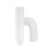 White Abstract Curved Tube Vase Tall For Sale - Image 10 of 11