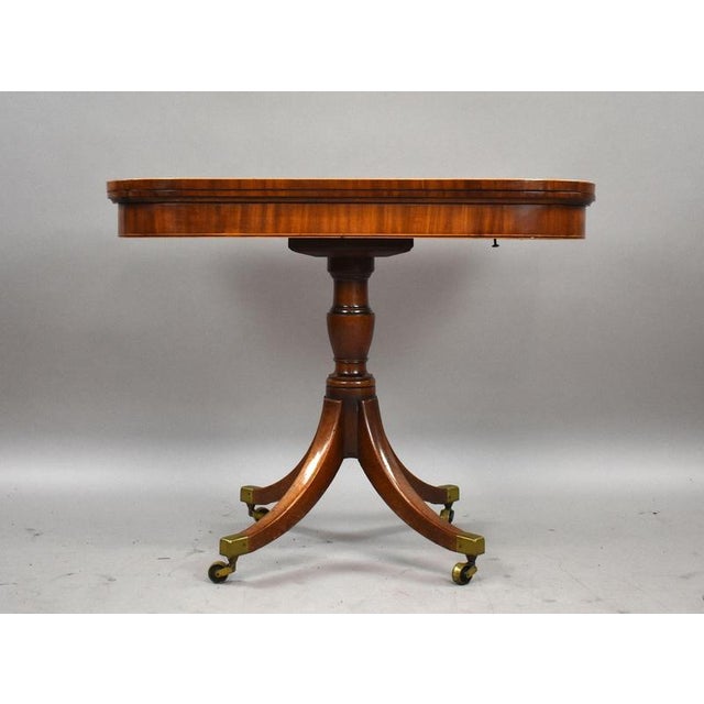 Gold Regency Mahogany Card Table, 1810 For Sale - Image 8 of 12