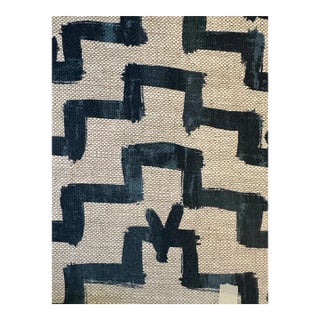 Zak + Fox Tulu Linen Fabric in Blue 1 5/8 Yards For Sale