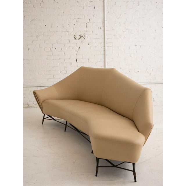 Mid-Century Modern Mid Century Gothic Style French Chaise Sofa For Sale - Image 3 of 13