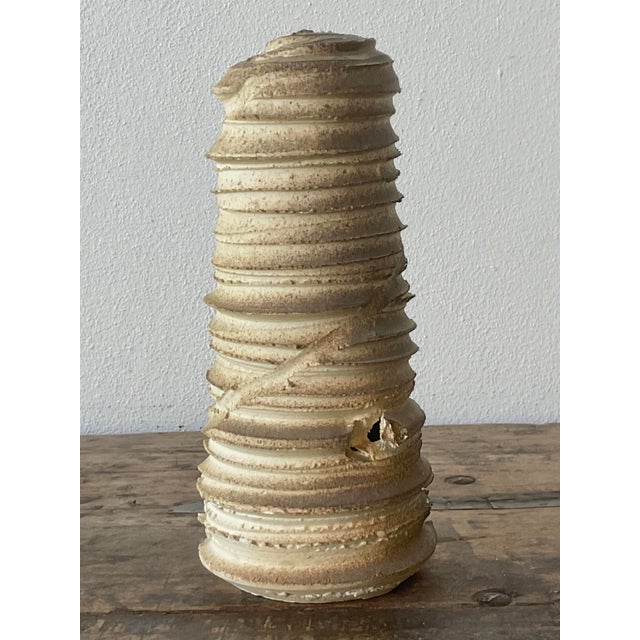 Mid-Century Modern Vintage Original Studio Pottery Vase For Sale - Image 3 of 12