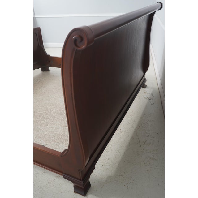 Hickory Chair Co Mahogany King Size Sleigh Bed For Sale - Image 12 of 15