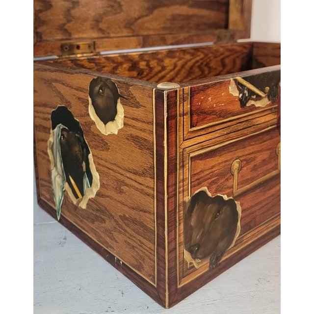 20Thc Original Painted Beavers Hand Made Box For Sale In Los Angeles - Image 6 of 9