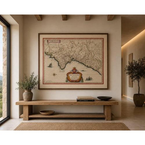 Blaeu Map of Valencia Valentia Regnum, 1642 For Sale - Image 14 of 15