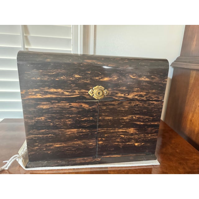 Mid 19th Century 19th Century French Madagascar Wood Tantalus Set For Sale - Image 5 of 6