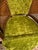 Vintage Green Velvet & Cane Accent Chair W/ Cushion For Sale - Image 6 of 14