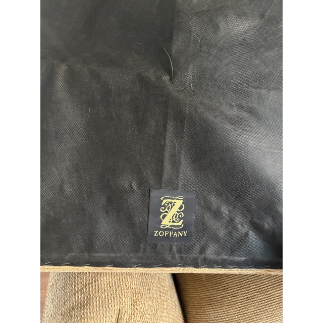 Set of Two Zoffany Tan Club Chairs With Ottomans For Sale In Los Angeles - Image 6 of 6