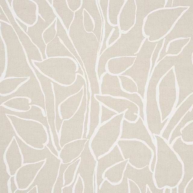 Sample - Schumacher Solandra Vine Fabric in Natural For Sale