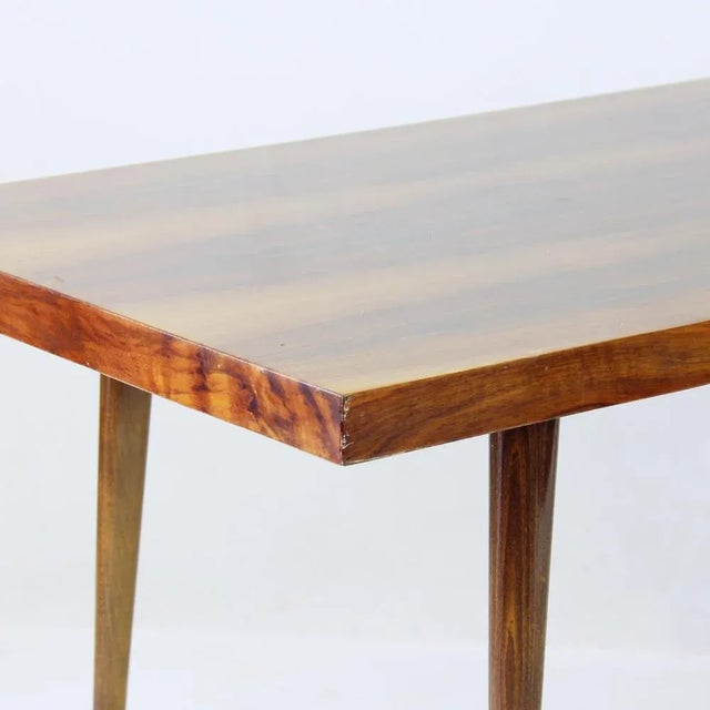 Mid-Century Modern Long Coffee Table in Walnut from Mier, Czechoslovakia, 1965 For Sale - Image 3 of 12
