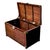 Late 20th Century Ruddy Wicker Brass Campaign Trunk & Blanket Chest For Sale - Image 4 of 9