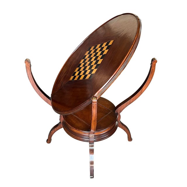 Wood Late 19th Century An Anglo Indian Circular Inlaid Game Table With Hinged Flip Top For Sale - Image 7 of 10