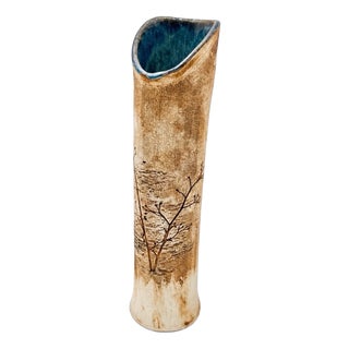 Asymmetrical Stoneware Soliflore by Derek Rowe for Underground Pottery, Australia, 1980s For Sale