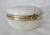 C.1970's Vintage Italian Alabaster Marble & Brass Round Lidded Keepsake Box For Sale - Image 4 of 18
