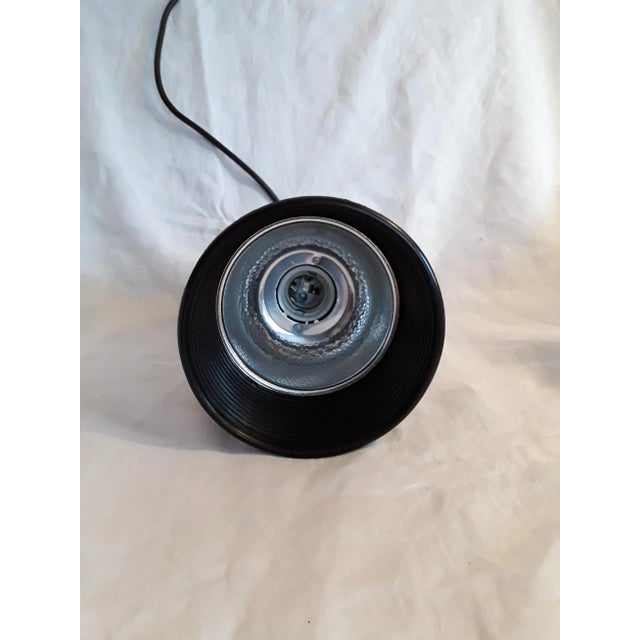 Vintage Brown Cylindrical Pendant Lamp, in Good conditions. Designed 1970 to 1979 European Plug (up to 250V).The wiring of...