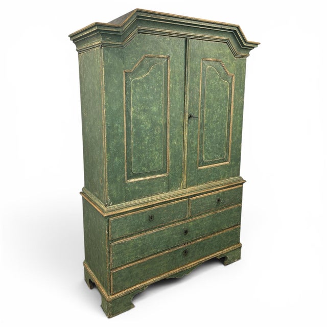 Gustavian (Swedish) Antique Swedish Cabinet in Pine, 1838 For Sale - Image 3 of 11