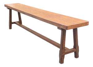 Rustic Oak Bench, France, 1970