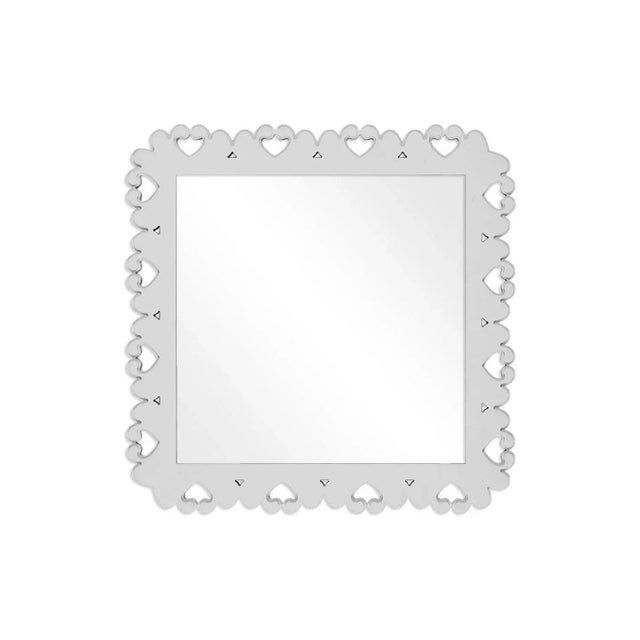 Contemporary Fleur Home Garden District Satsuma Square Mirror in Graytint, 24x24 For Sale - Image 3 of 3