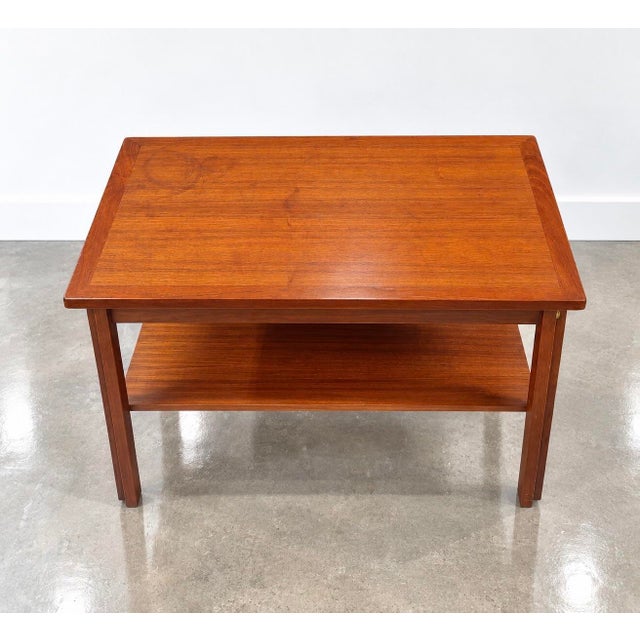 1950s Møbelfabrikken Toften Danish Teak MCM Side Table Møbelfabrikken Toften Teak Side Table, Made in Denmark For Sale - Image 5 of 6