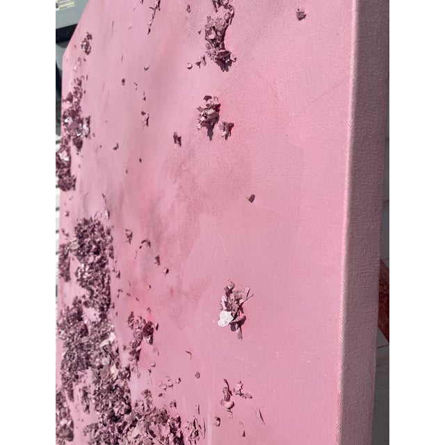 Dimensional Textured Abstract Painting in Dusty Rose by Covet Studio For Sale - Image 15 of 15