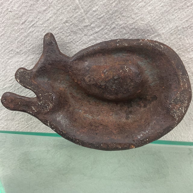 Metal Antique Iron Reclining Fox Doorstop For Sale - Image 7 of 7