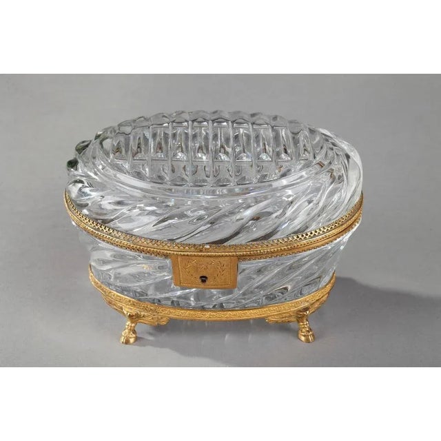 Charles X Cut-Crystal and Ormolu Jewelry Box For Sale - Image 5 of 14