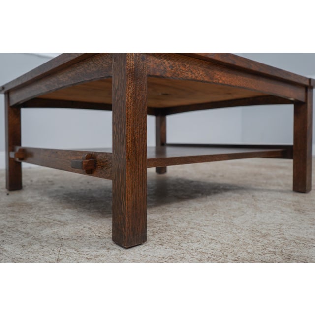 Stickley Gustav Design Tile Top Mission Oak Coffee Table Chairish