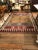 Classic Kilim Rug in Brown Rust Blue and Cream For Sale - Image 4 of 9