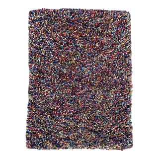 Vintage Modern Confetti Wool Shag Rug | by Chandra For Sale