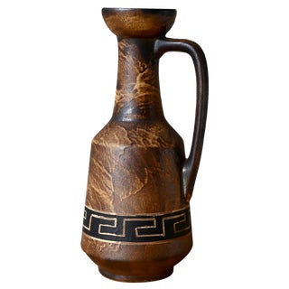 Vintage Brown Vase in Stoneware For Sale