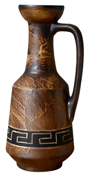Vintage Brown Vase in Stoneware