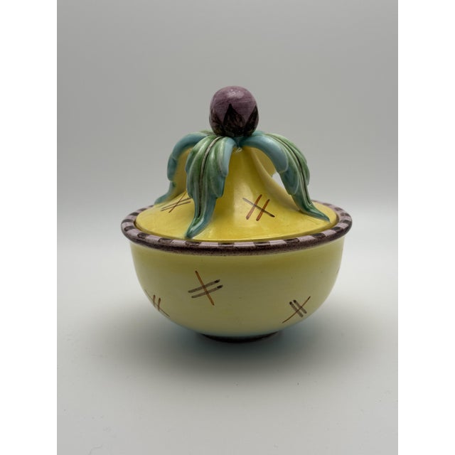 Wiener Werkstätte Ceramic Model 622 Lidded Box by Dagobert Peche for Gmundner Keramik, Austria, 1923s For Sale - Image 4 of 11