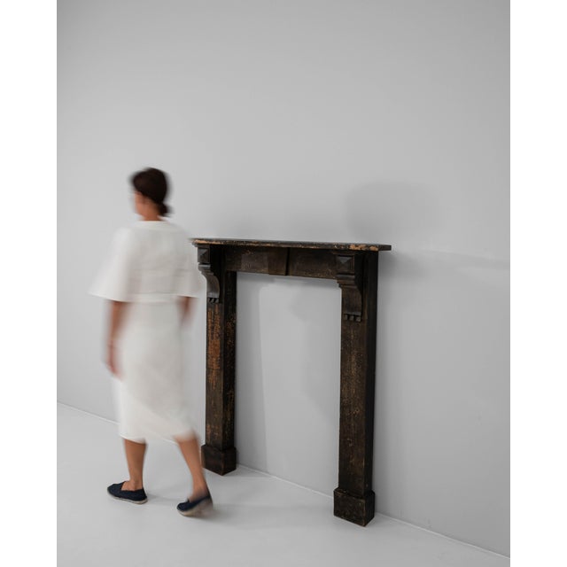 19th Century French Wood Black Patinated Fireplace For Sale - Image 12 of 18