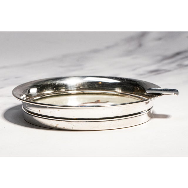 Lovely Hand Painted Horse Equestrian Theme Vintage English Sterling Silver Ashtray Paperweight Catchall Home Decor For Sale - Image 11 of 16