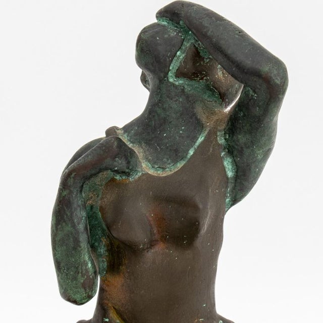Late 20th Century Illegibly Signed Ballerina Bronze Sculpture, 1988 For Sale - Image 5 of 7