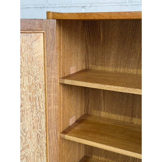 1960s In Style of Henning Kjærnulf Oak Storage Wooden Hutch Denmark Mid-Century Modern 1960s For Sale - Image 5 of 9