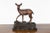 A vintage lost wax cast bronze statuette of a deer on marble base. Created with the traditional technique of the lost-wax...