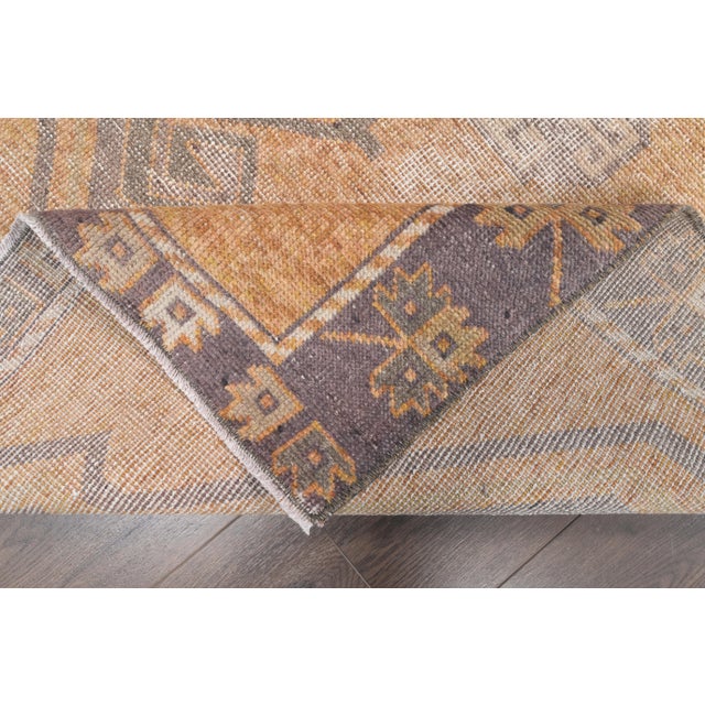 1960s Vintage Turkish Wool Hand-Knotted Runner For Sale - Image 6 of 8