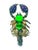 Baroque Bochic "Orient" Green Diopside, Sapphire & Peridot Ring Set 18K Gold&Silver For Sale - Image 3 of 18