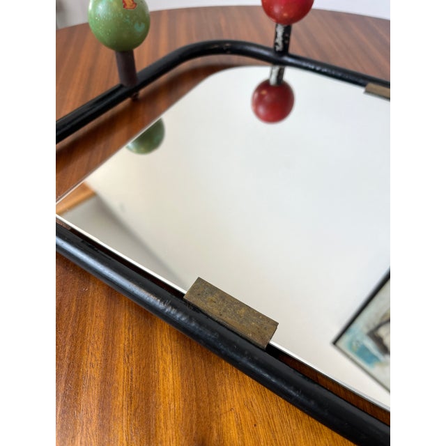 Wall Coat Rack with Mirror by Roger Féraud, France, 1950s For Sale - Image 12 of 18