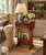 A wonderfully useful mid-20th-century side table by Brandt Furniture, crafted in warm walnut with faux-bamboo supports, a...
