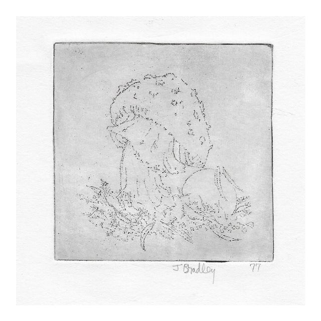 1977 John Bradley Mushroom Etching For Sale