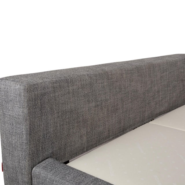 Ipanema Fabric Bed in Grey by Poliform For Sale - Image 5 of 13